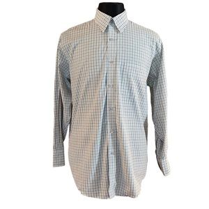 Greg Chapman Mens button up long sleeve collared plaid shirt